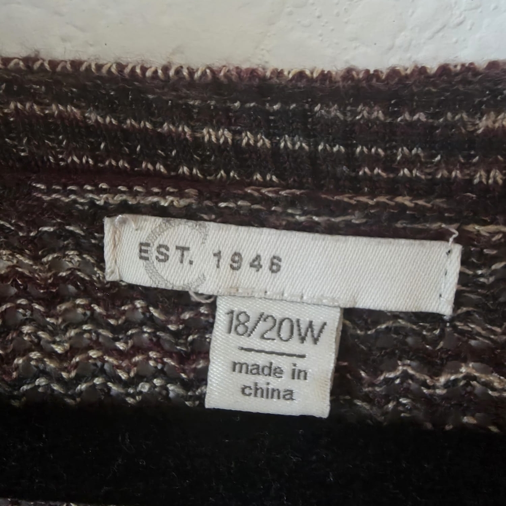 Cato Multitone Knit Poncho Sweater - Picture 3 of 4